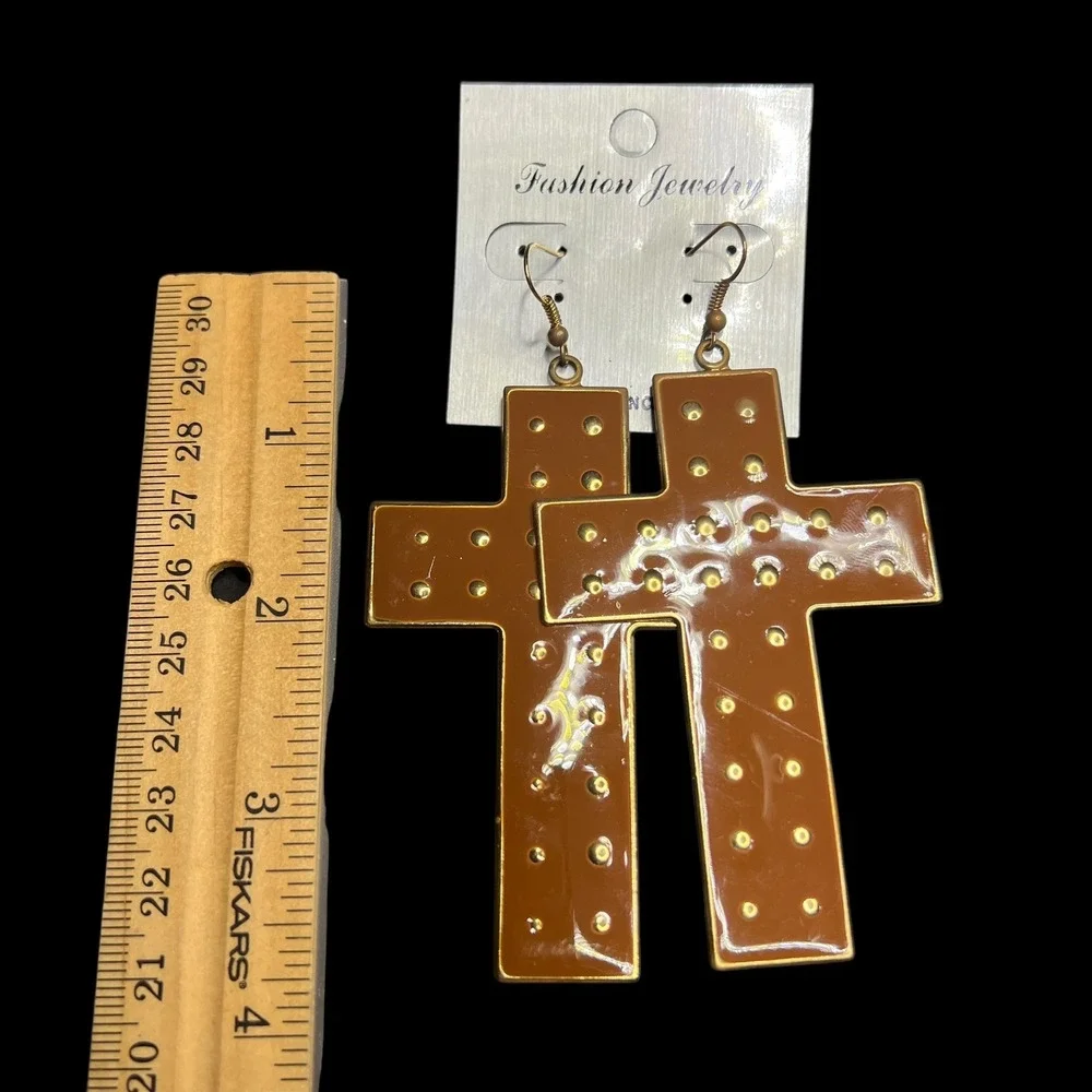 Set of 3‎ XOXO Hair Pins Cross Dangle Earrings Tassel Earrings Boho Statement